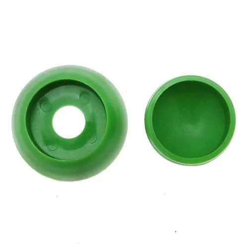 M6 x 12.5mm - Secure Nut & Bolt Caps - Green - LDPE | Vital Parts - SNC001