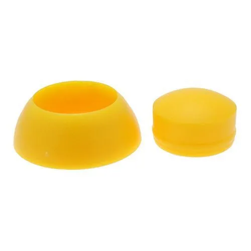 M6 x 12mm - Secure Nut & Bolt Caps - Yellow - LDPE | Vital Parts - SNC011