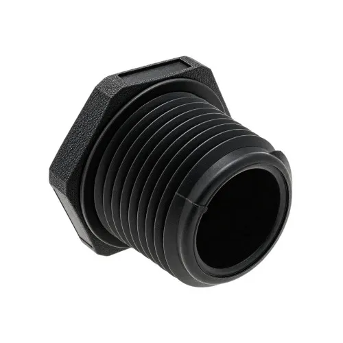 1 1/4in NPT Liquid Tight Threaded Plug (52.3mm Wrenching Flats) | Black Nylon