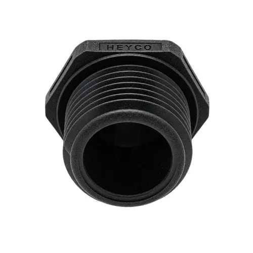 PG 7 Liquid Tight Threaded Plug (16mm Wrenching Flats) | Black Nylon
