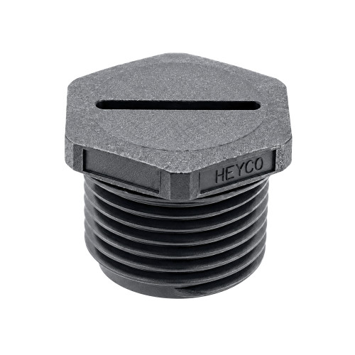 PG 7 Liquid Tight Threaded Plug (16mm Wrenching Flats) | Grey Nylon