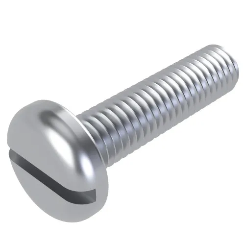 M4 x 6mm Slotted Pan Head Machine Screw (DIN 85) | BZP Steel