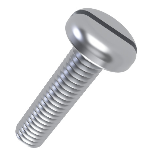 M5 x 16mm Slotted Pan Head Machine Screw (DIN 85) | BZP Steel