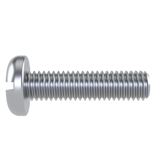 M6 x 25mm Slotted Pan Head Machine Screw (DIN 85) | BZP Steel