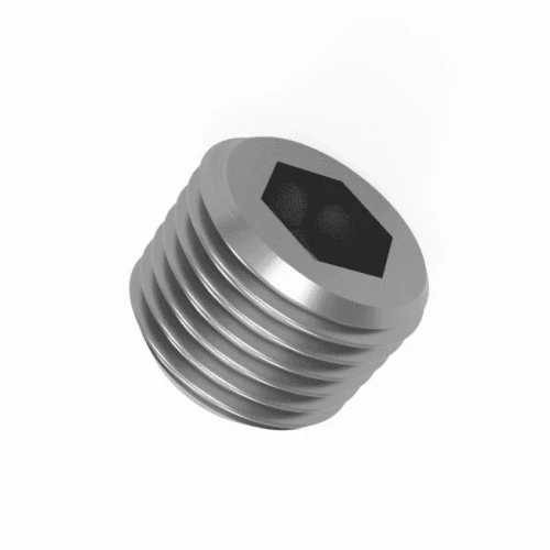 M8 Socket Pipe Plug (H4 Hex Drive) - 1mm Pitch - 8mm Length (DIN 906) | A2 Stainless Steel