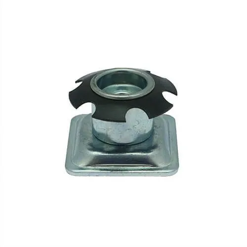 32mm x 32mm Round Spring Threaded Tube Insert (M10 Thread) - 1.5mm Wall | Spring Steel