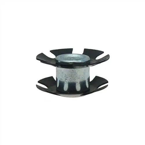 19mm Round Spring Threaded Tube Connector (M6 Thread) - 1mm Wall | Spring Steel