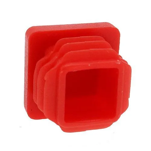 19mm x 19mm Square Tube Insert (For 14-17.4mm Tube) 0.8-2.5mm Wall | Red LDPE