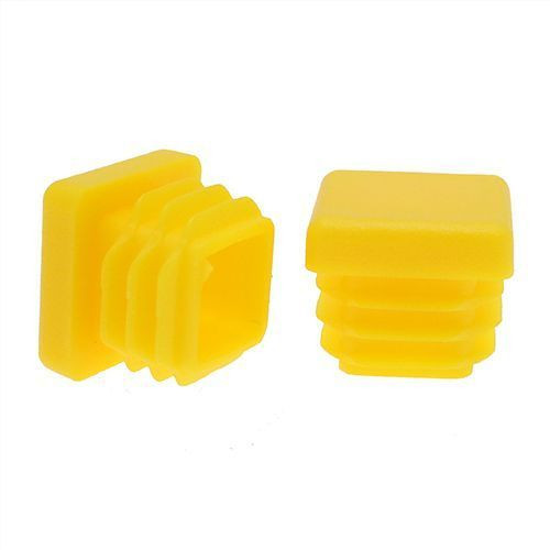 19mm x 19mm Square Tube Insert (For 14-17.4mm Tube) 0.8-2.5mm Wall | Yellow LDPE