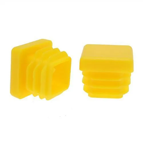 19mm x 19mm Square Tube Insert (For 14-17.4mm Tube) 0.8-2.5mm Wall | Yellow LDPE