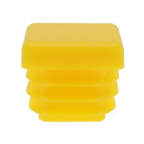 19mm x 19mm Square Tube Insert (For 14-17.4mm Tube) 0.8-2.5mm Wall | Yellow LDPE