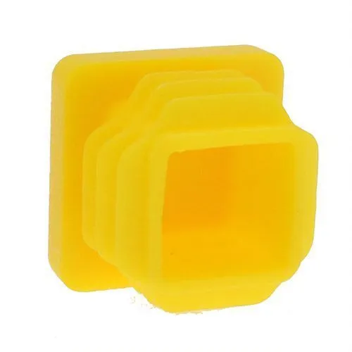 19mm x 19mm Square Tube Insert (For 14-17.4mm Tube) 0.8-2.5mm Wall | Yellow LDPE