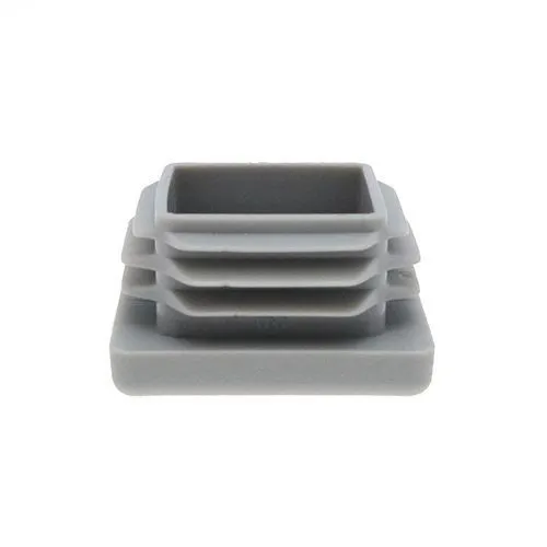 20mm x 20mm Square Tube Insert (For 15-18.4mm Tube) 0.8-2.5mm Wall | Grey LDPE