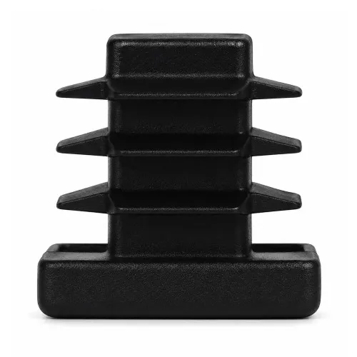22mm x 22mm Square Tube Insert (For 17-20.4mm Tube) 0.8-2.5mm Wall | Black LDPE