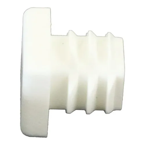 22mm x 22mm Square Tube Insert (For 17-20.4mm Tube) 0.8-2.5mm Wall | White LDPE