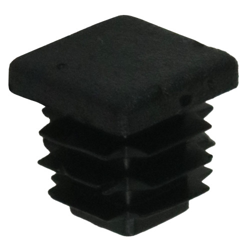 25mm x 25mm Square Tube Insert (For 19-23mm Tube) 1-3mm Wall | Black LDPE