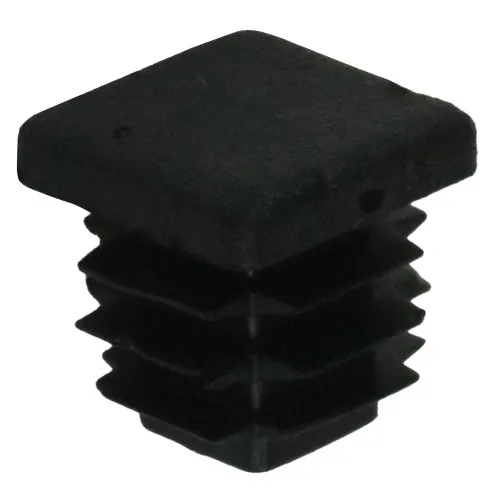 25mm x 25mm Square Tube Insert (For 19-23mm Tube) 1-3mm Wall | Black LDPE