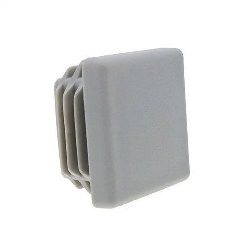 25mm x 25mm Square Tube Insert (For 20-23mm Tube) 1-2.5mm Wall | Grey LDPE