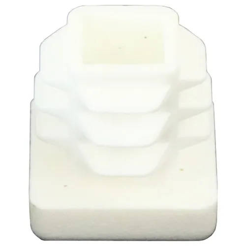 25.4mm x 25.4mm Square Tube Insert (For 20.4-23.4mm Tube) 1-2.5mm Wall | White LDPE
