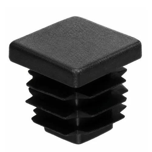 30mm x 30mm Square Tube Insert (For 24-28mm Tube) 1-3mm Wall | Black LDPE
