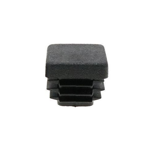 30mm x 30mm Square Tube Insert (For 20-25mm Tube) 2.5-5mm Wall | Black LDPE
