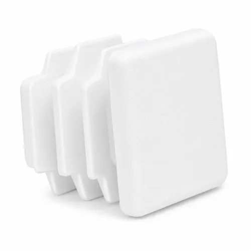 30mm x 30mm Square Tube Insert (For 20-25mm Tube) 2.5-5mm Wall | White LDPE