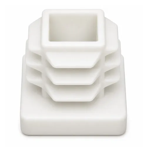34mm x 34mm Square Tube Insert (For 28-32mm Tube) 1-3mm Wall | White LDPE