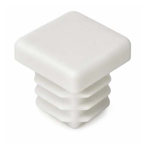 35mm x 35mm Square Tube Insert (For 29-33mm Tube) 1-3mm Wall | White LDPE
