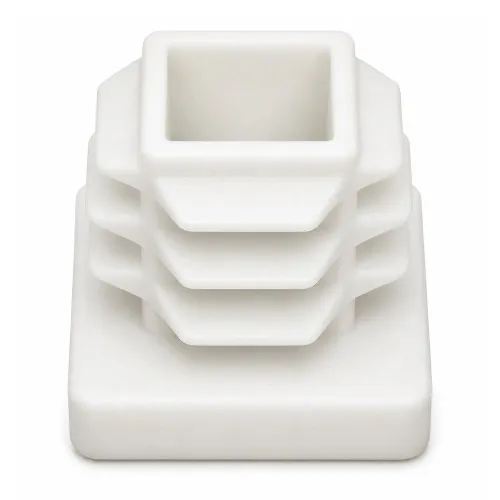 35mm x 35mm Square Tube Insert (For 29-33mm Tube) 1-3mm Wall | White LDPE