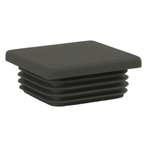38mm x 38mm Square Tube Insert (For 32-36mm Tube) 1-3mm Wall | Black LDPE
