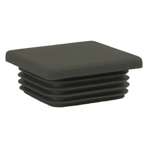 38mm x 38mm Square Tube Insert (For 32-36mm Tube) 1-3mm Wall | Black LDPE
