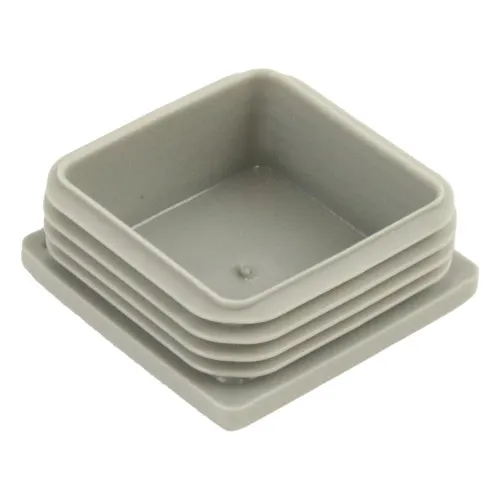 38mm x 38mm Square Tube Insert (For 32-36mm Tube) 1-3mm Wall | Grey LDPE