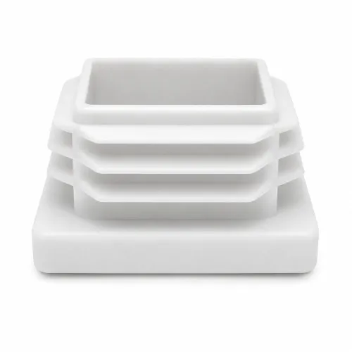 38mm x 38mm Square Tube Insert (For 32-36mm Tube) 1-3mm Wall | White LDPE