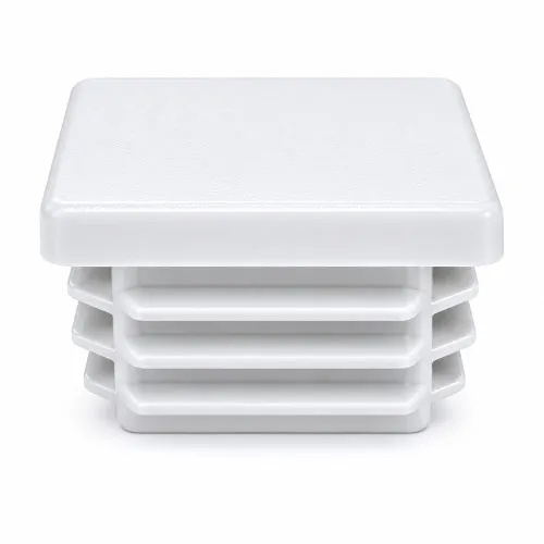38mm x 38mm Square Tube Insert (For 32-36mm Tube) 1-3mm Wall | White LDPE