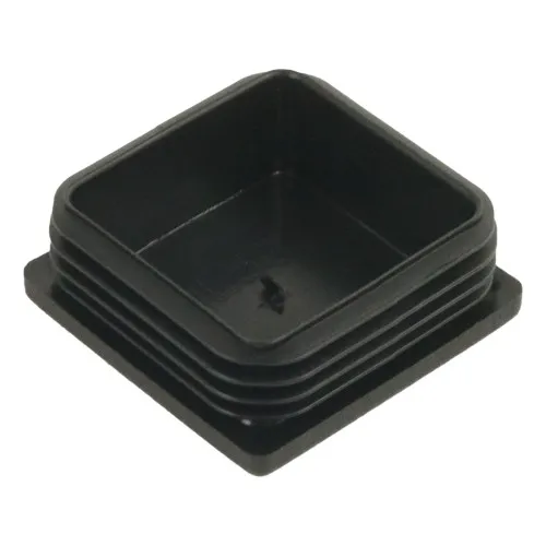 40mm x 40mm Square Tube Insert (For 34-38mm Tube) 1-3mm Wall | Black LDPE
