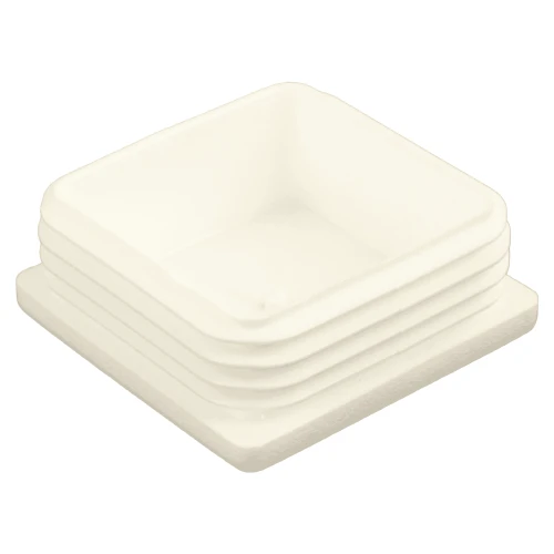 40mm x 40mm Square Tube Inserts,White