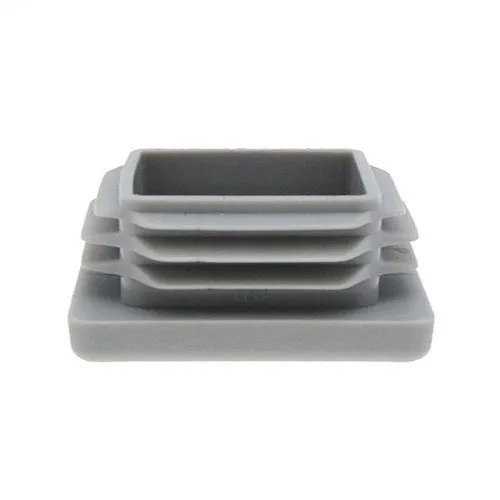 60mm x 60mm Square Tube Insert (For 48-52mm Tube) 4-6mm Wall | Grey LDPE
