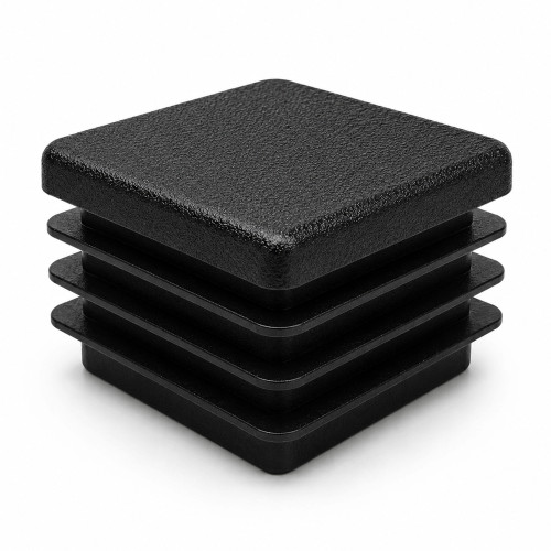 65mm x 65mm Square Tube Insert (For 52-57mm Tube) 4-6.5mm Wall | Black LDPE