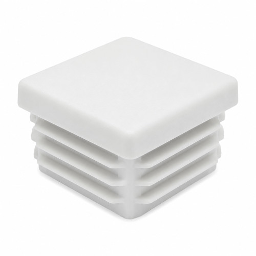 65mm x 65mm Square Tube Insert (For 52-57mm Tube) 4-6.5mm Wall | White LDPE