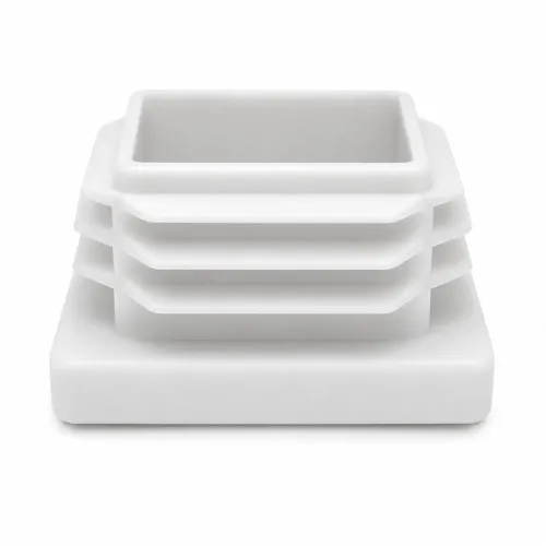 65mm x 65mm Square Tube Insert (For 52-57mm Tube) 4-6.5mm Wall | White LDPE