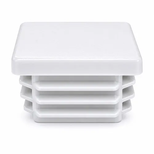65mm x 65mm Square Tube Insert (For 59-63mm Tube) 1-3mm Wall | White LDPE