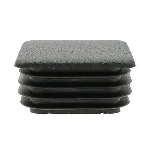 12mm x 12mm Thin Head Square Inserts, Black, LDPE | Vital Parts