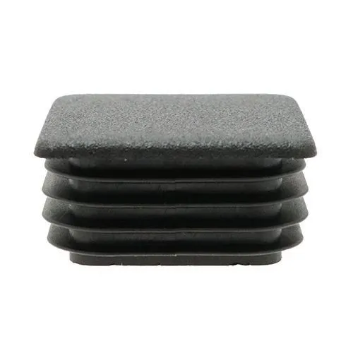 14mm x 14mm Square Tube Insert (For 10-12mm Tube) 1-2mm Wall | Black LDPE