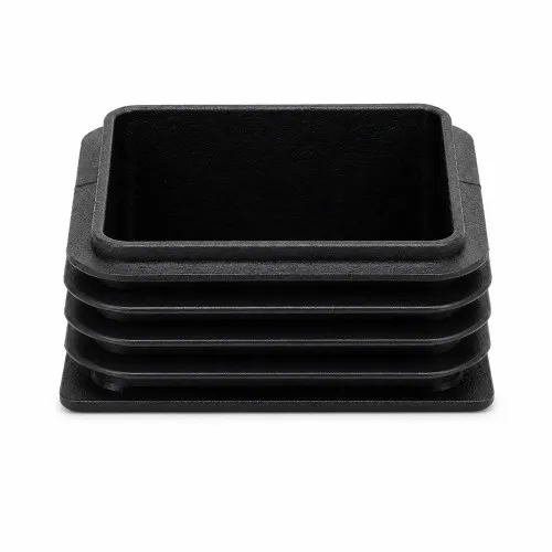 15mm x 15mm Square Tube Insert (For 11-13mm Tube) 1-2mm Wall | Black LDPE