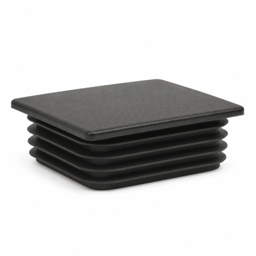 20mm x 20mm Thin Head Square Tube Insert (For 16-18mm Tube) 1 - 2mm Wall | Black LDPE