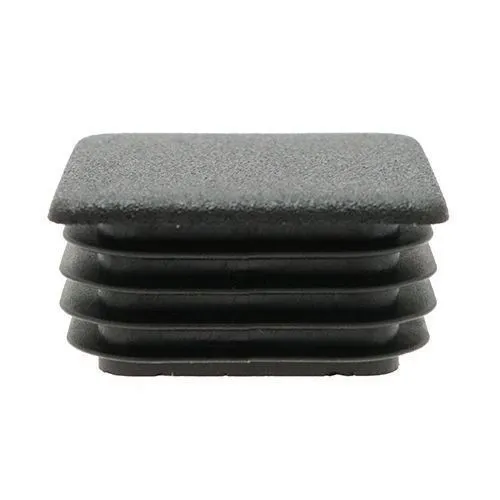 20mm x 20mm Thin Head Square Inserts, Black, LDPE | Vital Parts