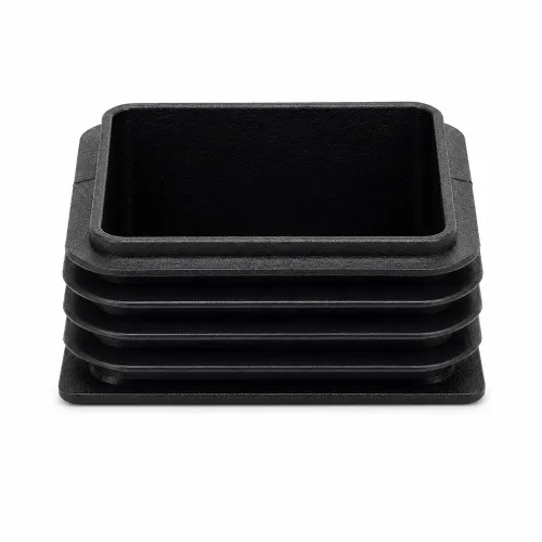 20mm x 20mm Square Tube Insert (For 16-18mm Tube) 1-2mm Wall | Black LDPE
