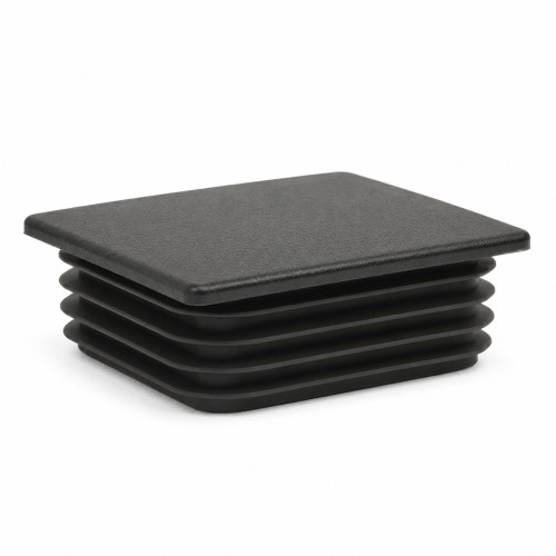 25mm x 25mm Square Tube Insert (For 21-23mm Tube) 1-2mm Wall | Black LDPE