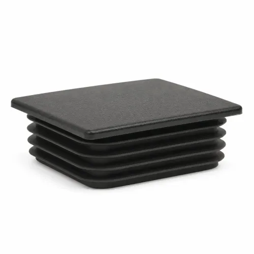 25mm x 25mm Thin Head Square Tube Insert (For 21-23mm Tube) 1 - 2mm Wall | Black LDPE