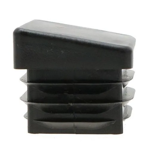 16mm x 16mm Square Angled Inserts, Black, LDPE